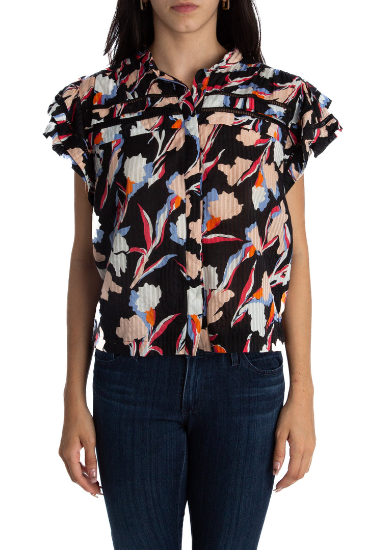 Blusa Joie negro, vista frontal – ClosetRehab