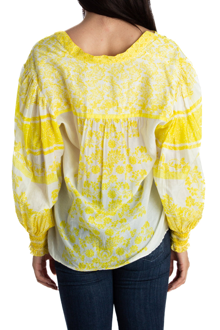 Blusa Alice + Olivia amarillo, vista lateral – ClosetRehab