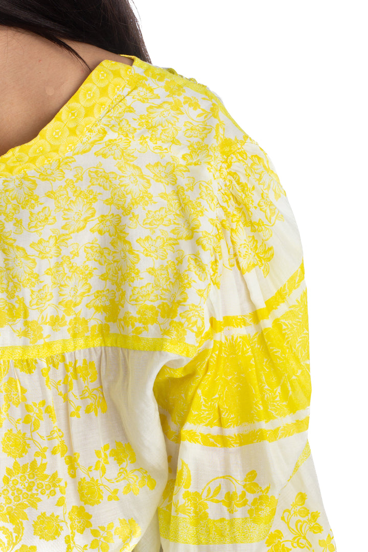 Blusa Alice + Olivia amarillo, detalle 6 – ClosetRehab