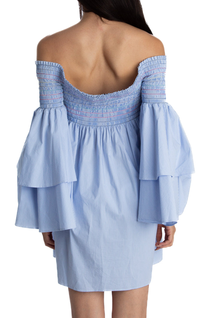 Vestido Aqua celeste, vista lateral – ClosetRehab
