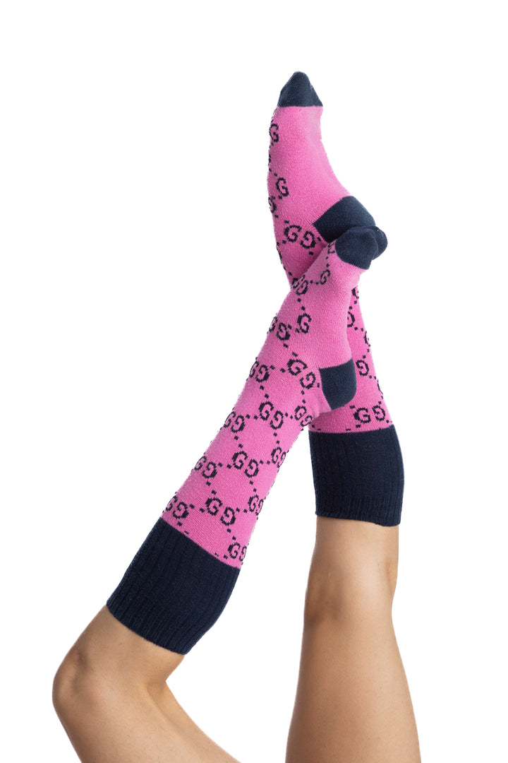 Calcetas Guccu rosa, vista posterior – ClosetRehab
