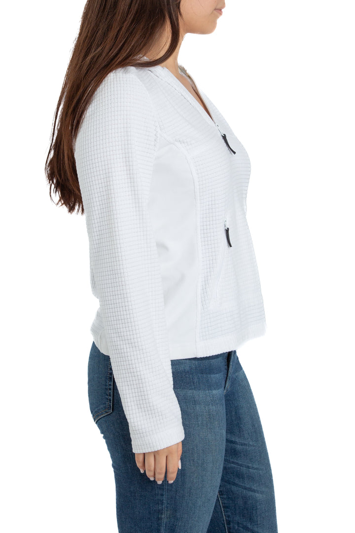 Chamarra Danskin blanco, vista posterior – ClosetRehab