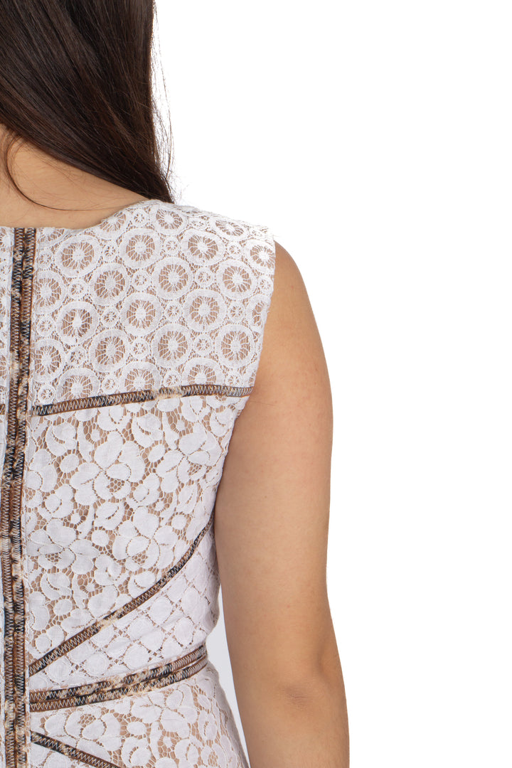 Vestido BCBG Maxazria blanco, detalle 6 – ClosetRehab