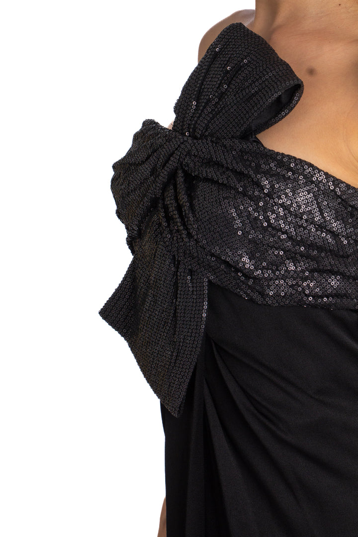 Vestido Carmen Marc Valvo negro, detalle 5 – ClosetRehab