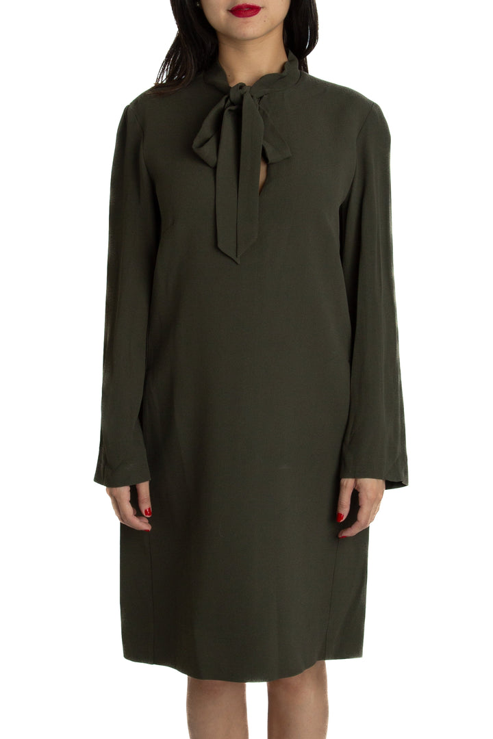 Vestido Les Compains verde, vista frontal – ClosetRehab