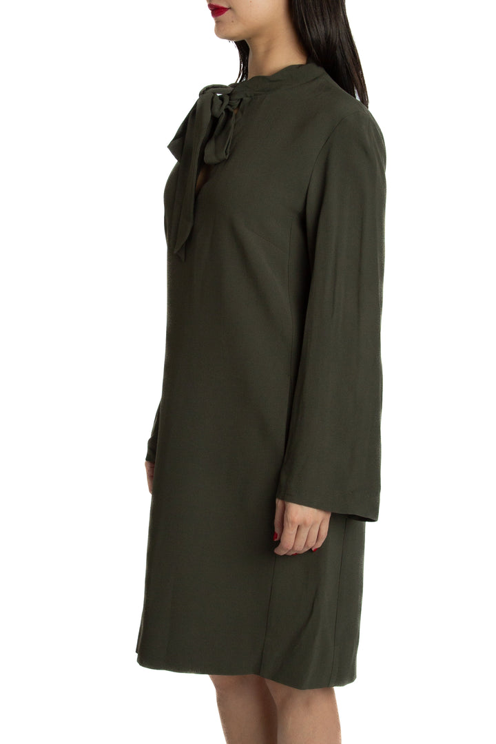 Vestido Les Compains verde, vista posterior – ClosetRehab