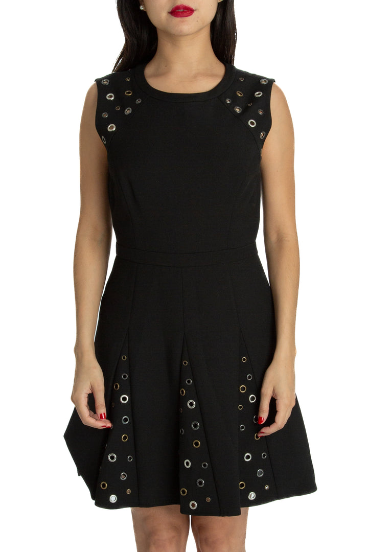 Vestido BCBG Maxazria negro, vista frontal – ClosetRehab
