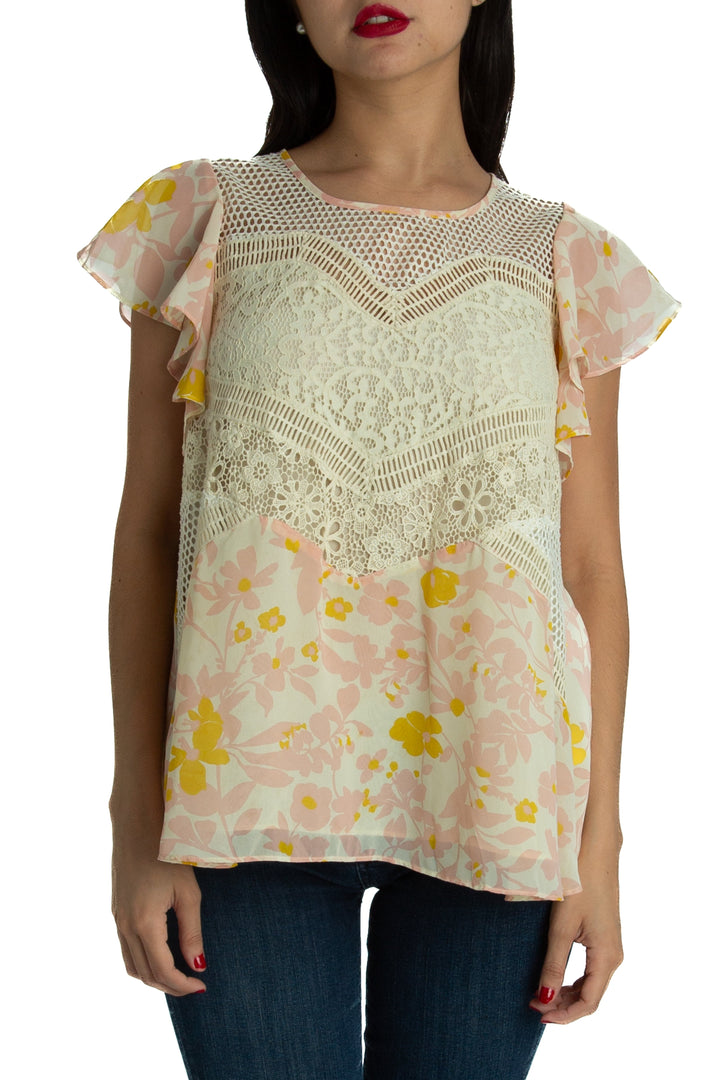 Blusa HD In Paris beige, vista frontal – ClosetRehab