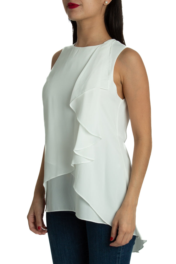 Blusa Keneth Cole blanco, vista posterior – ClosetRehab