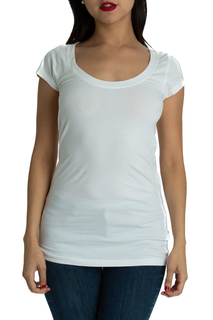 Blusa Theory blanco, vista frontal – ClosetRehab