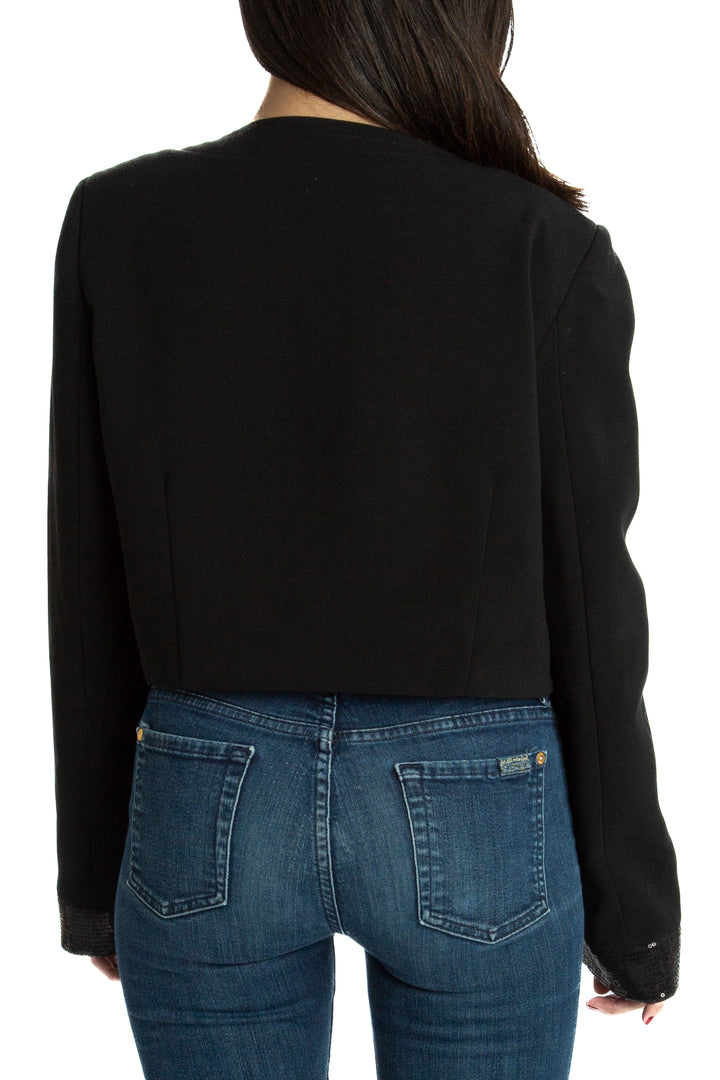 Saco Sandro Ferrone negro, vista lateral – ClosetRehab