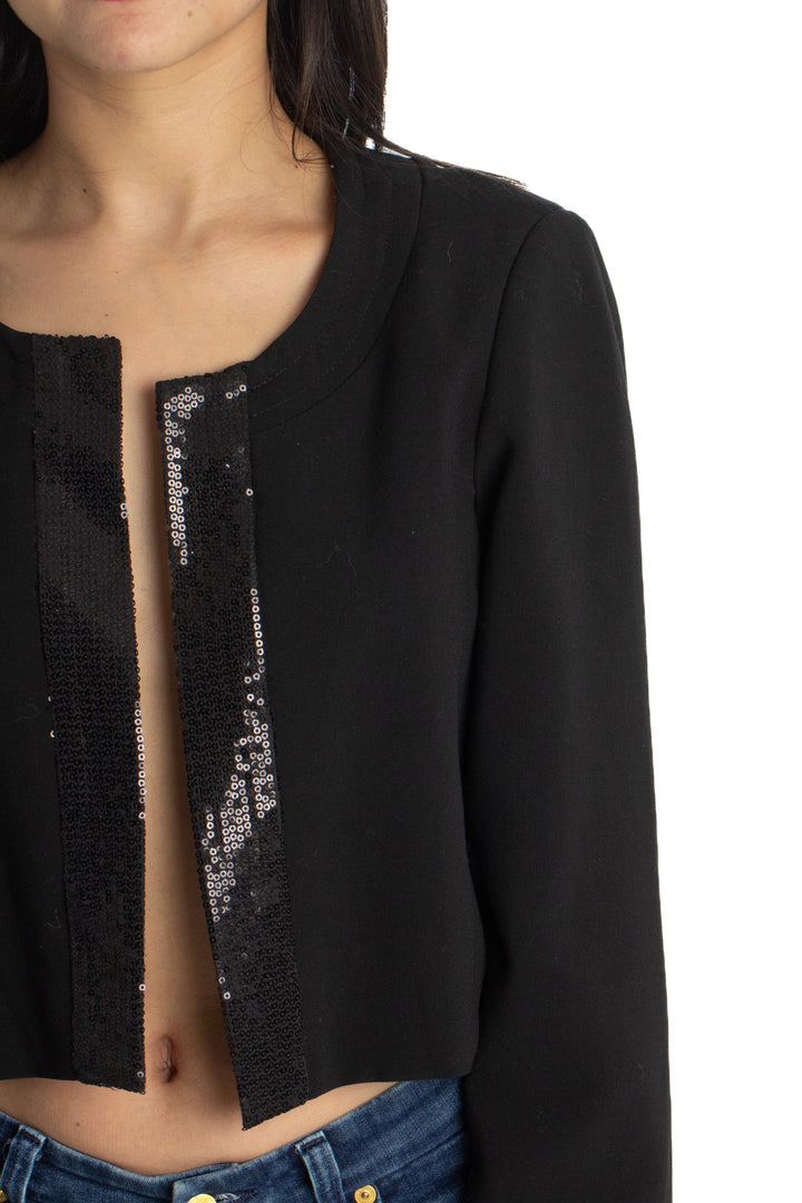 Saco Sandro Ferrone negro, detalle – ClosetRehab
