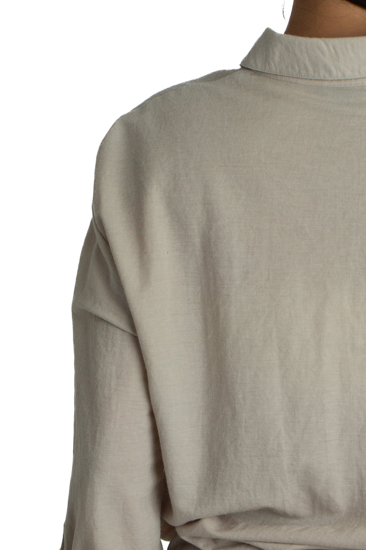 Blusa Massimo Dutti beige, detalle 6 – ClosetRehab