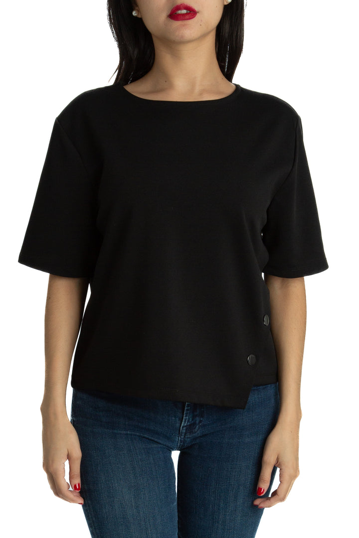 Blusa Mango negro, vista frontal – ClosetRehab