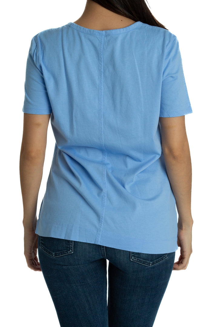 Blusa Ann Taylor azul, vista lateral – ClosetRehab