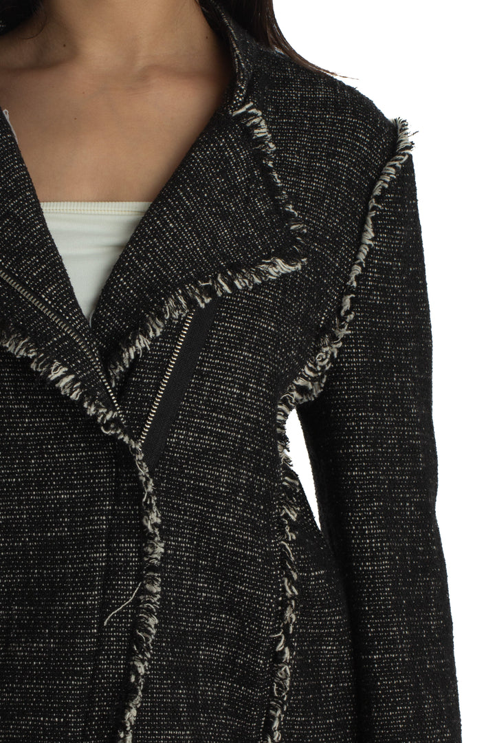 Saco Ann Taylor gris, detalle – ClosetRehab