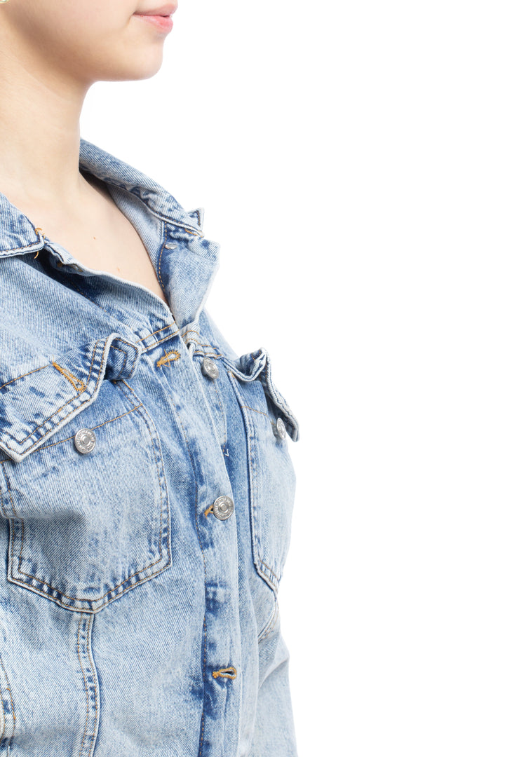 Chaqueta Mango azul, detalle 5 – ClosetRehab
