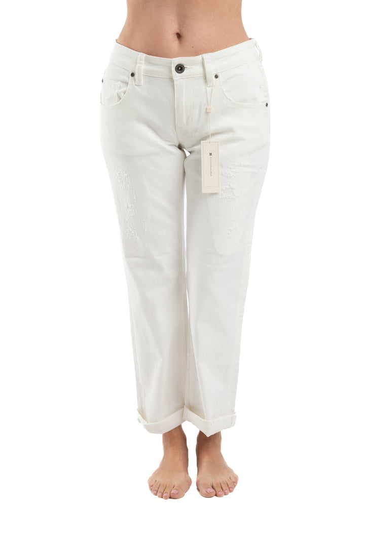 Jeans BCBG Maxazria blanco, vista frontal – ClosetRehab