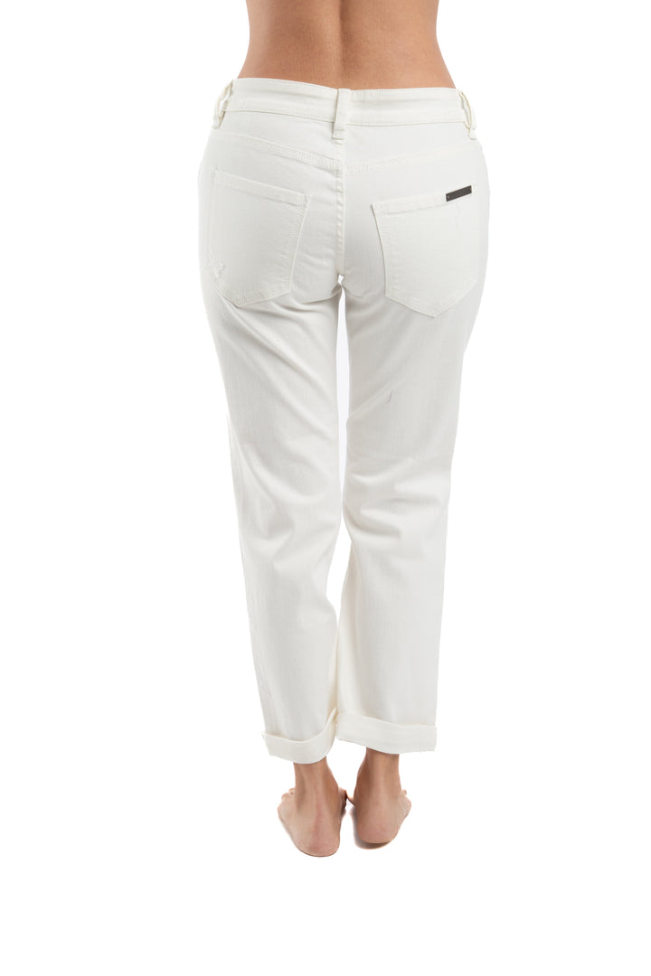 Jeans BCBG Maxazria blanco, vista lateral – ClosetRehab