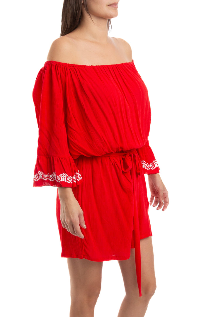 Vestido Amiani rojo, vista posterior – ClosetRehab