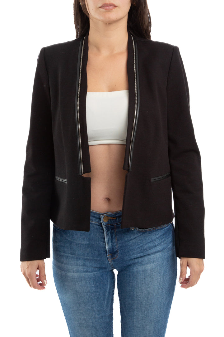 Saco Rebecca Taylor negro, vista frontal – ClosetRehab