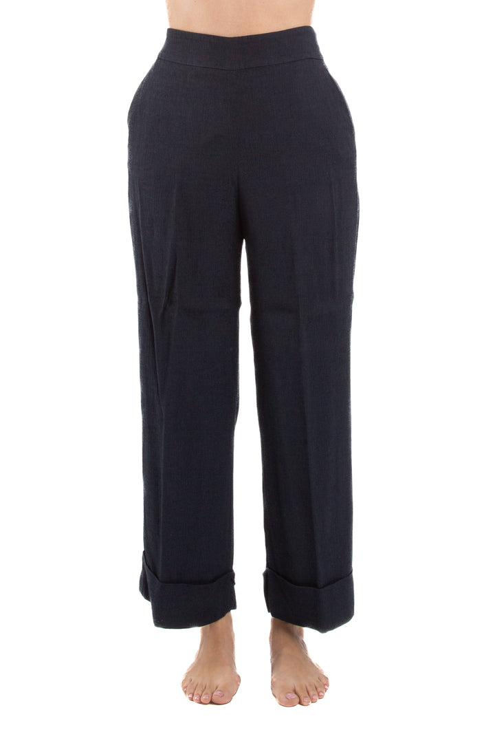 Pantalón Derek Lam Io Crosby negro, vista frontal – ClosetRehab