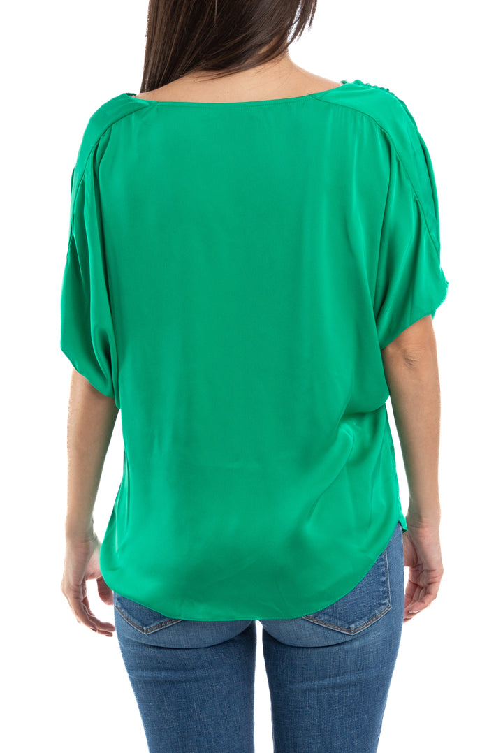 Vestido Self- portrait verde, vista lateral – ClosetRehab