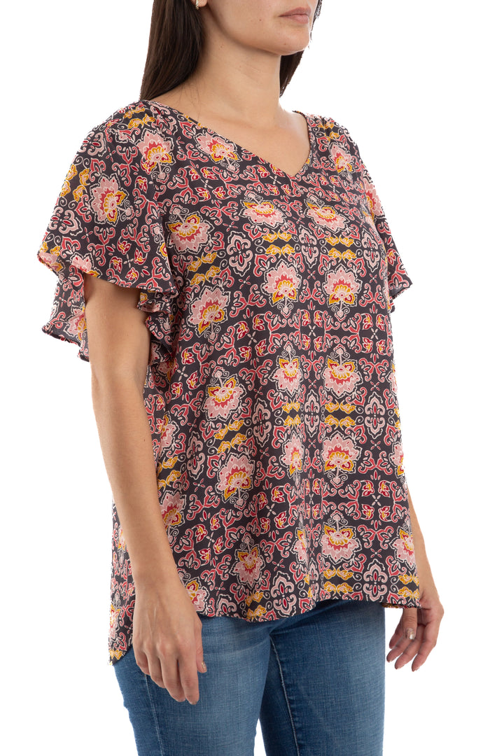 Blusa Loft estampado, vista posterior – ClosetRehab