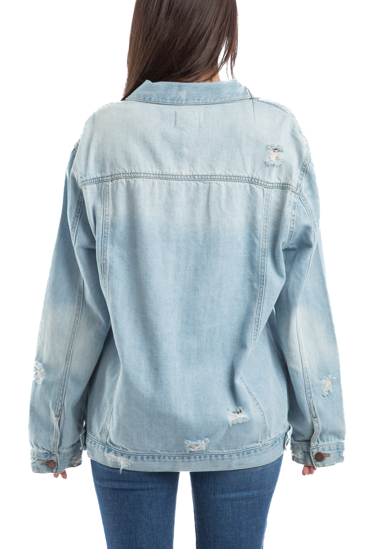 Chaqueta Risen azul, vista lateral – ClosetRehab