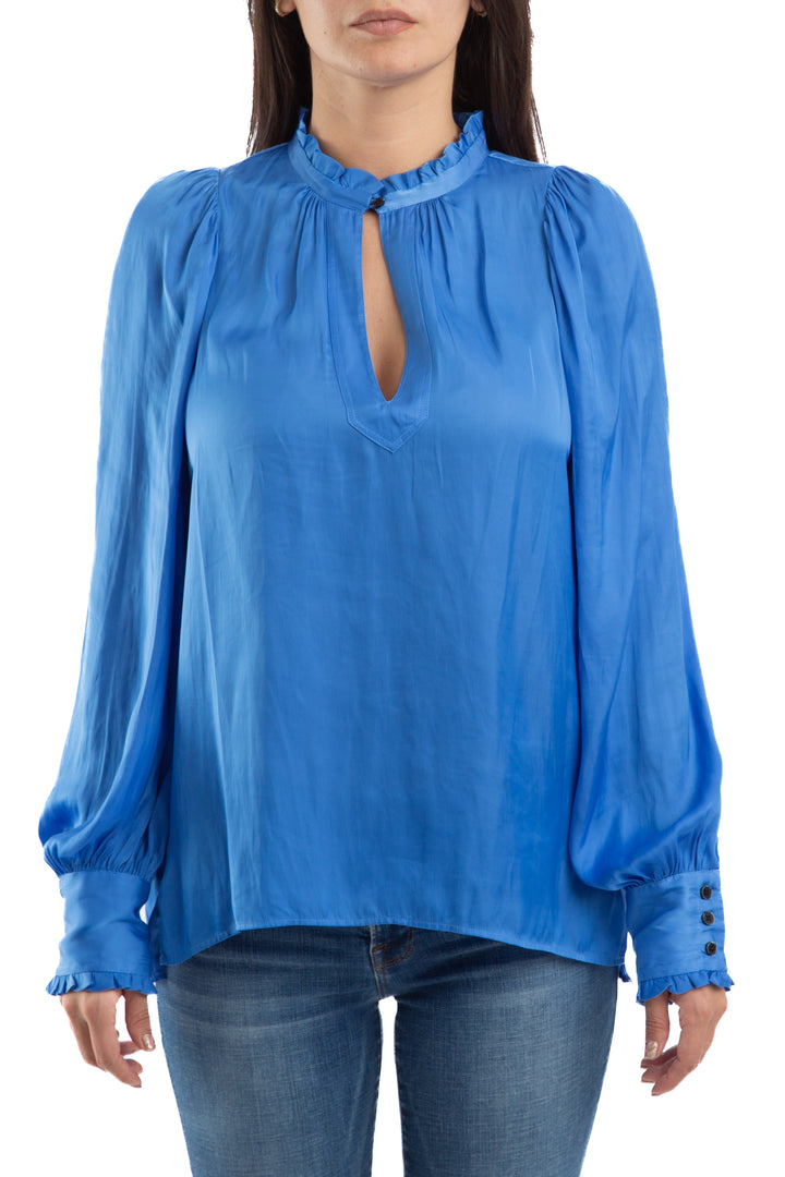 Blusa Zadig & Voltaire azul, vista frontal – ClosetRehab