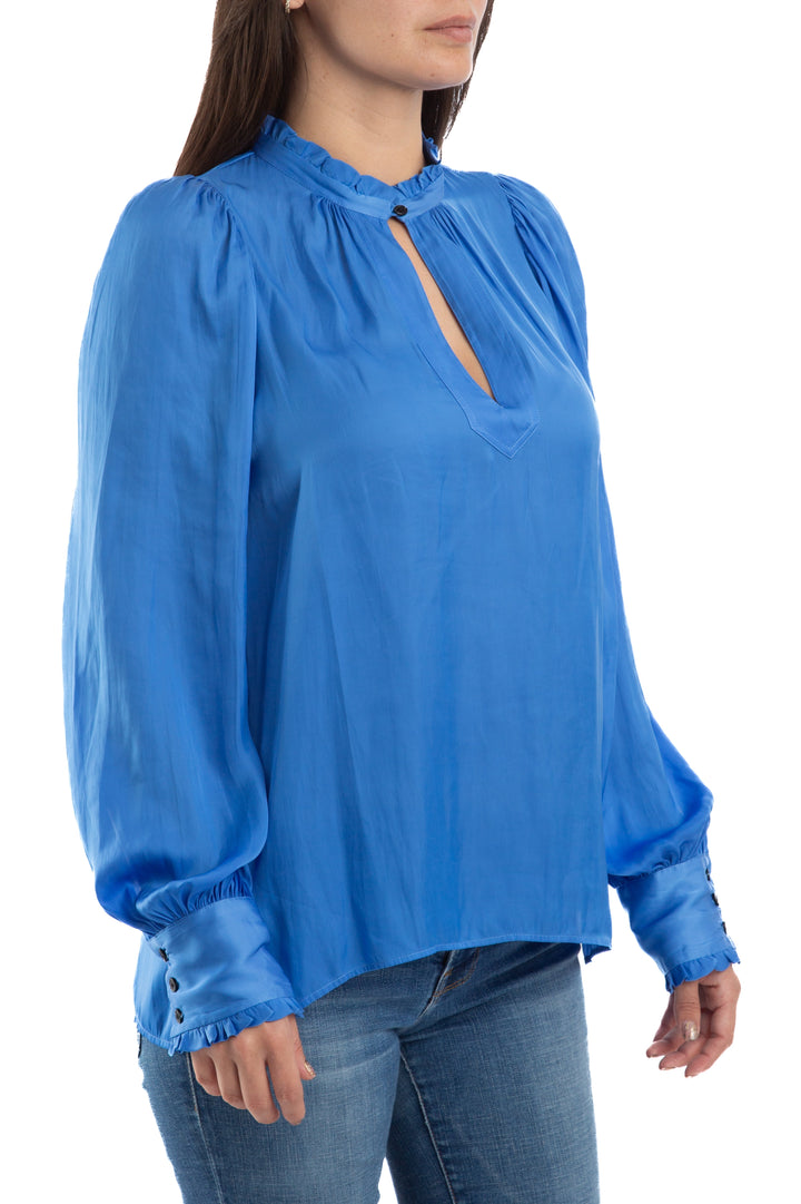 Blusa Zadig & Voltaire azul, vista posterior – ClosetRehab