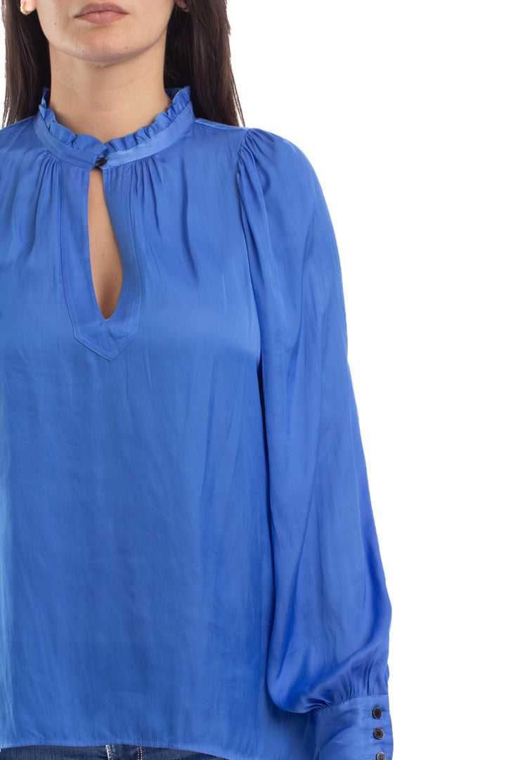 Blusa Zadig & Voltaire azul, detalle – ClosetRehab