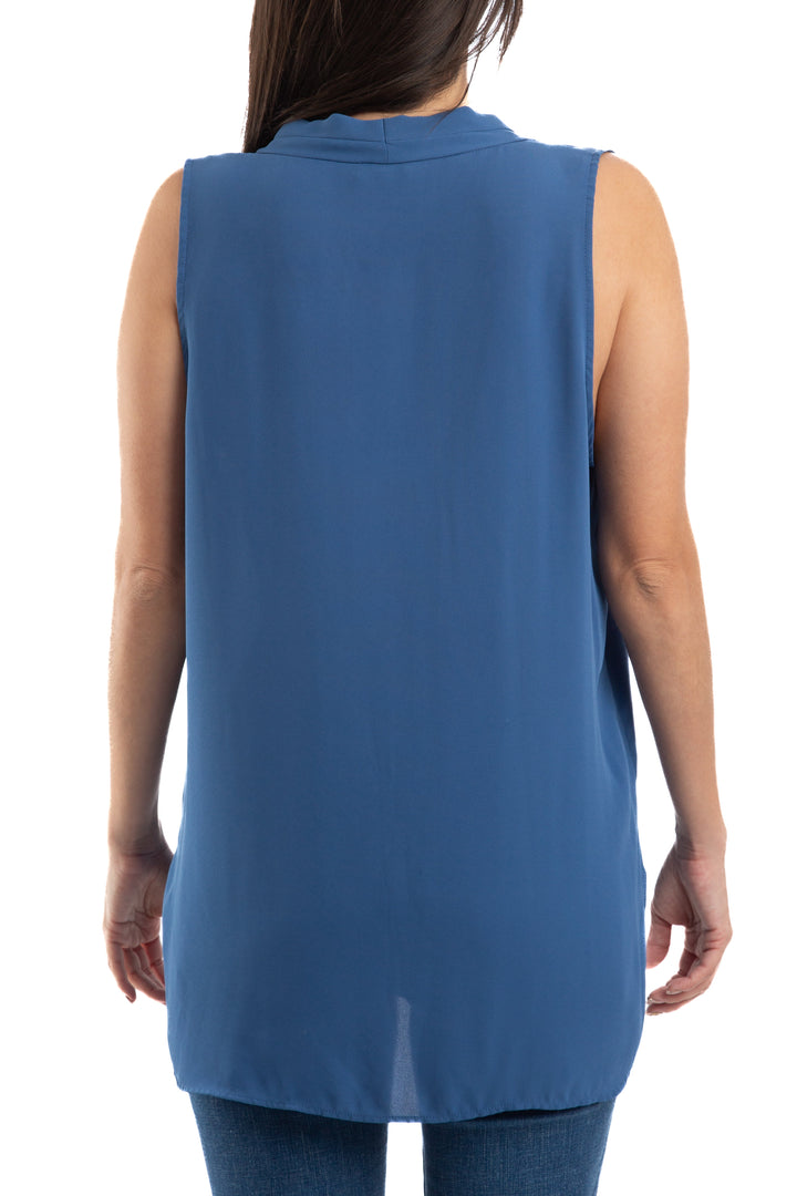 Blusa Vince Camuto azul, vista lateral – ClosetRehab