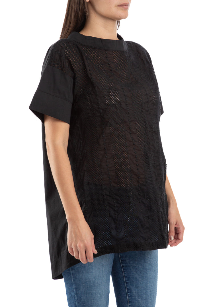 Blusa Ambrosi negro, vista posterior – ClosetRehab
