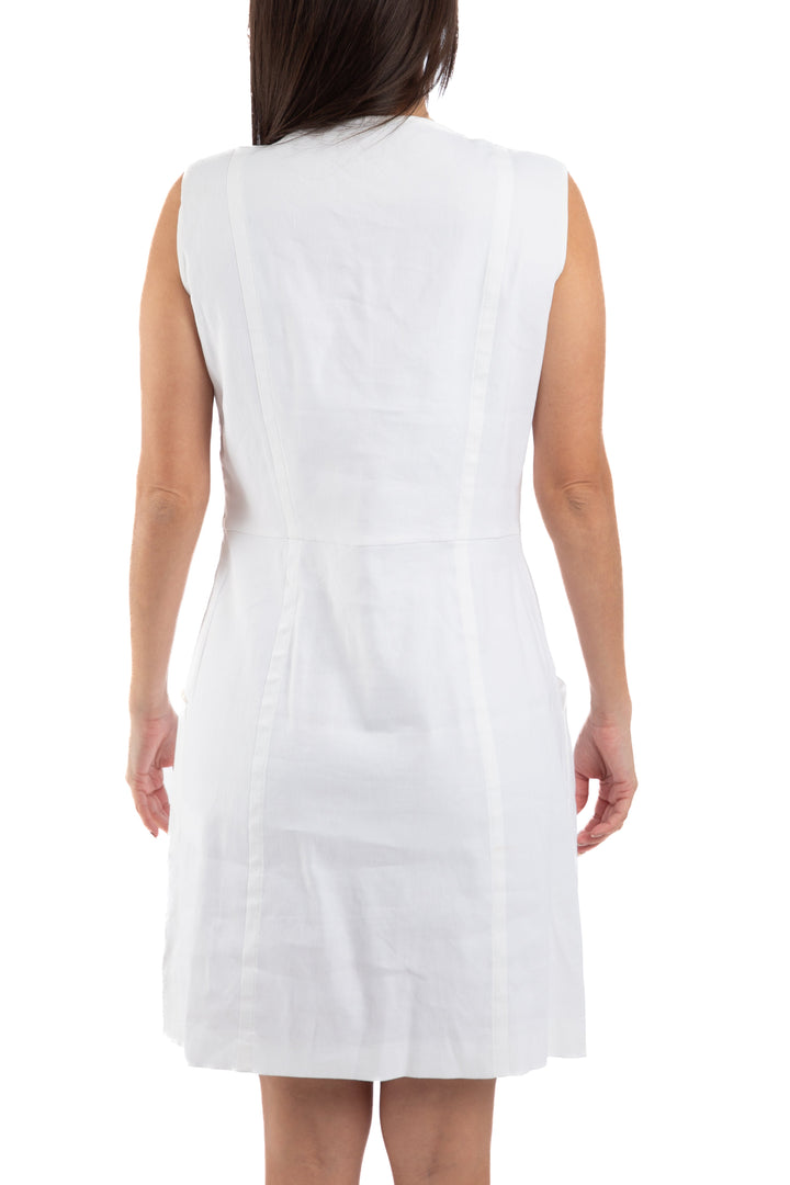 Vestido Ambrosi blanco, vista lateral – ClosetRehab