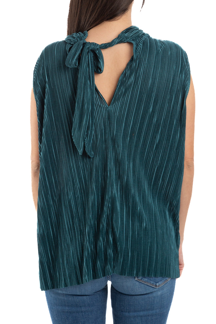 Blusa Zara verde, vista lateral – ClosetRehab