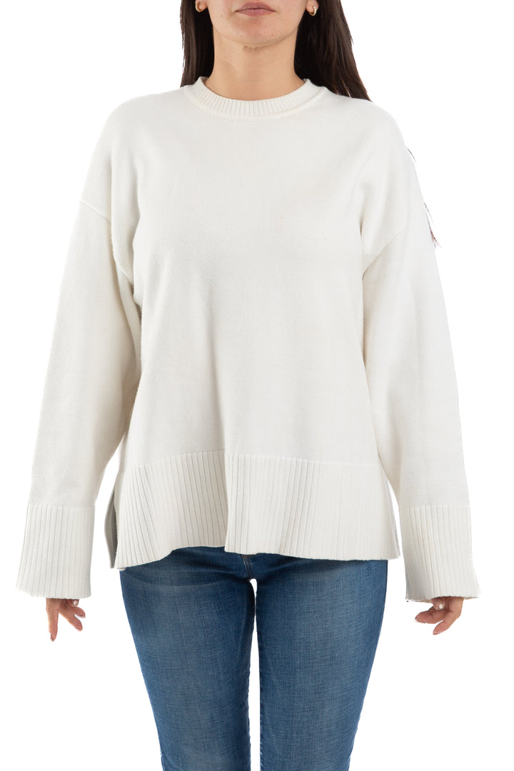 Suéter Zara blanco, vista frontal – ClosetRehab