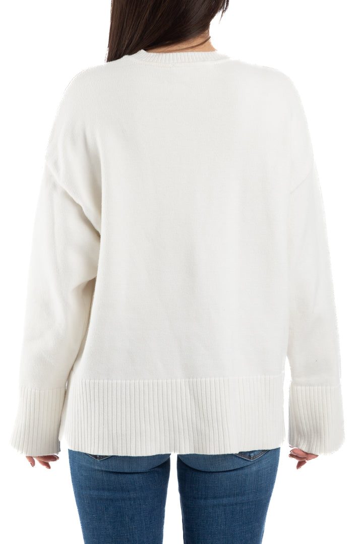 Suéter Zara blanco, vista lateral – ClosetRehab