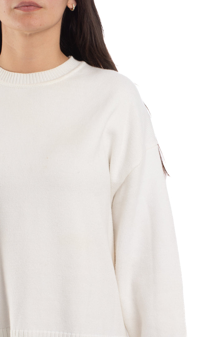 Suéter Zara blanco, detalle – ClosetRehab