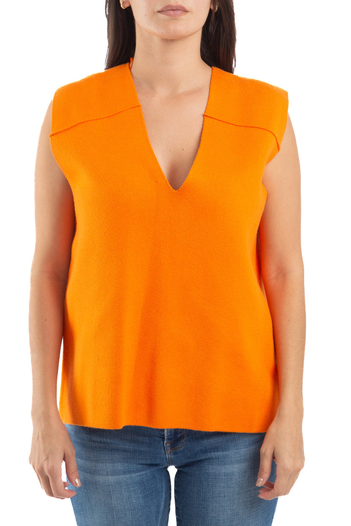 Blusa Zara naranja, vista frontal – ClosetRehab