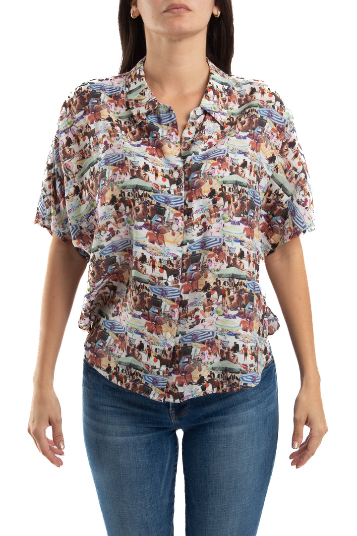 Blusa Bimba y Lola estampado, vista frontal – ClosetRehab