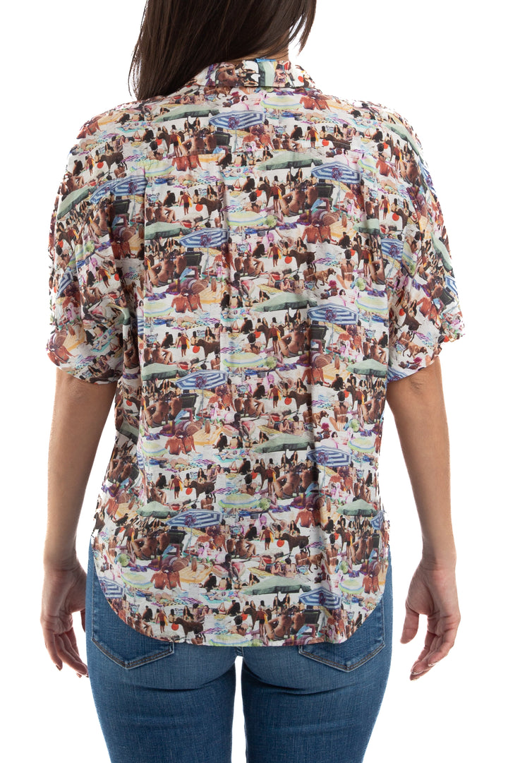 Blusa Bimba y Lola estampado, vista lateral – ClosetRehab