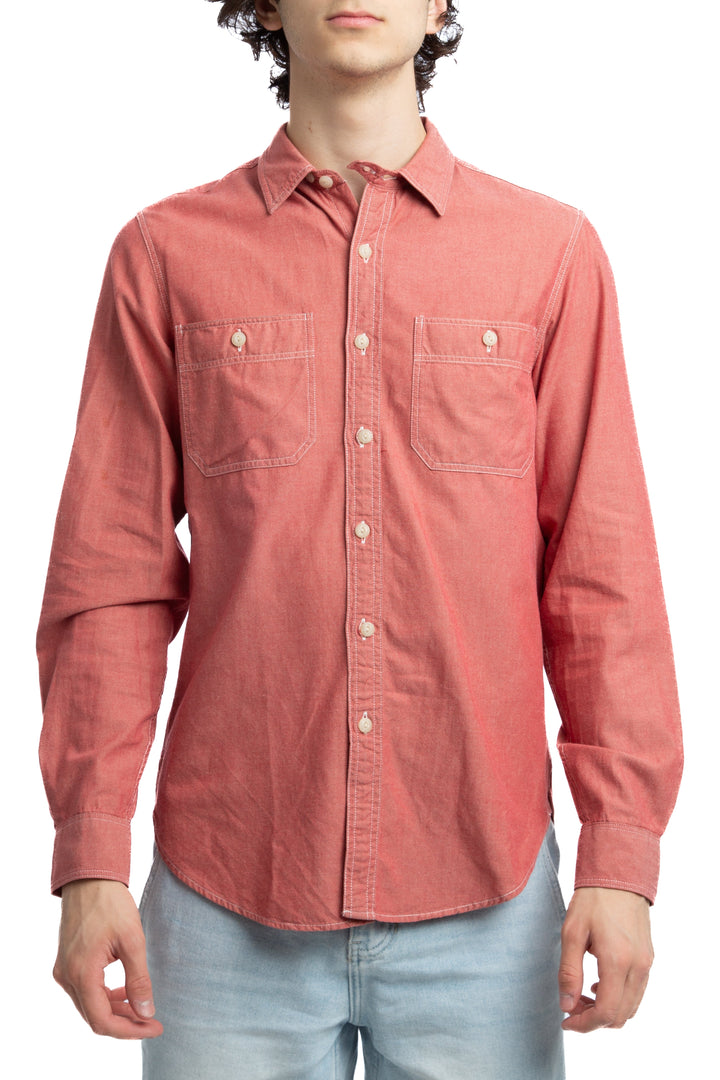 Camisa J.Crew rojo, vista frontal – ClosetRehab