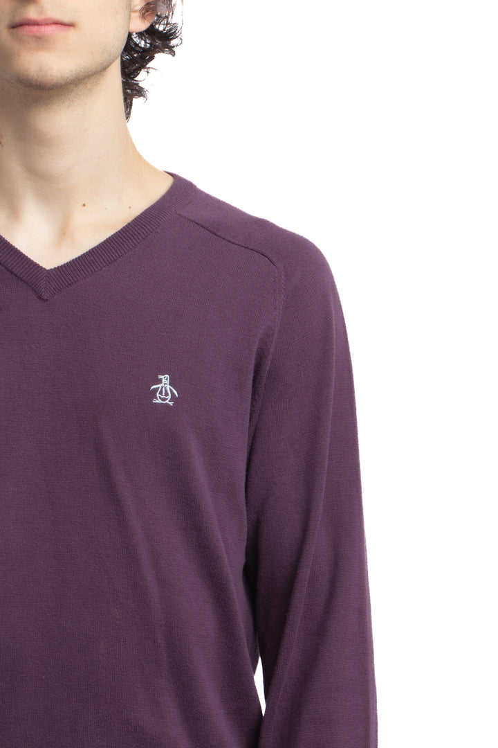 Suéter Penguin morado, detalle – ClosetRehab
