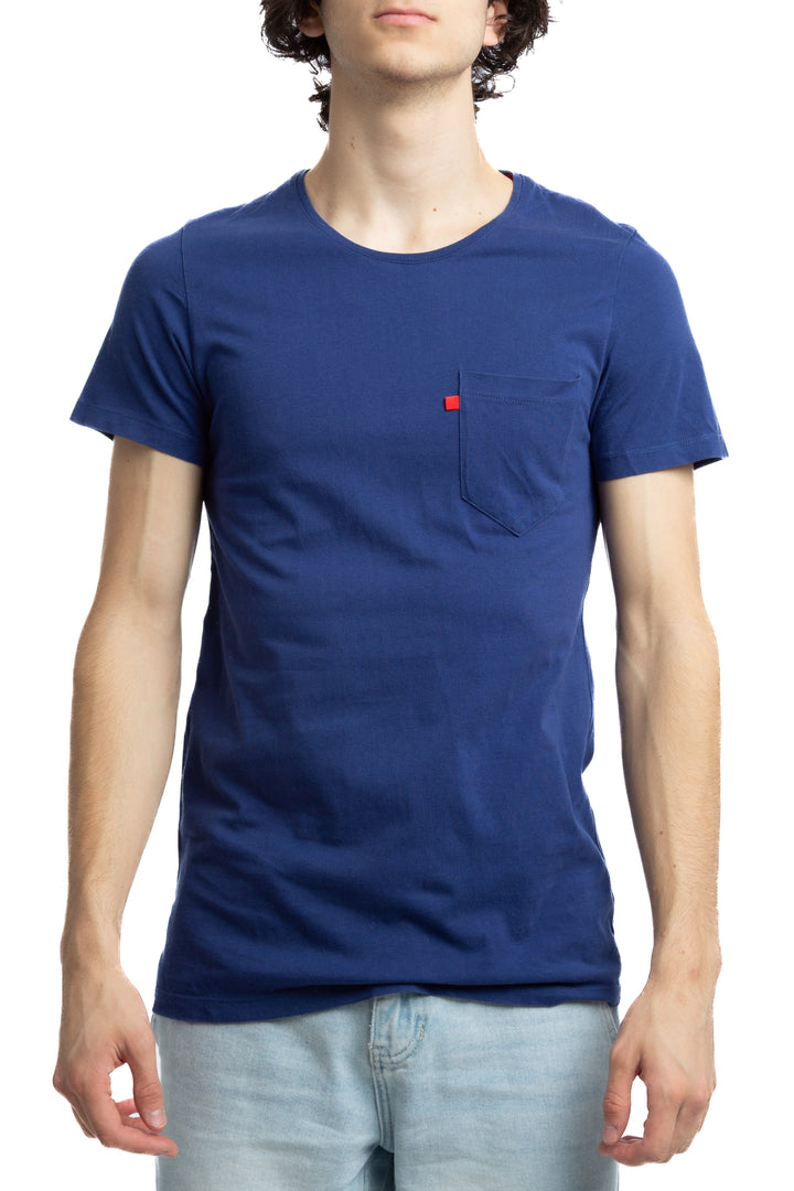 Camiseta Purificacion Garcia azul, vista frontal – ClosetRehab