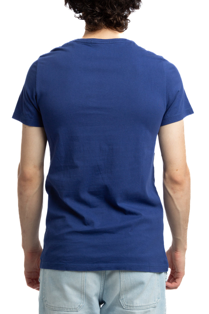 Camiseta Purificacion Garcia azul, vista lateral – ClosetRehab