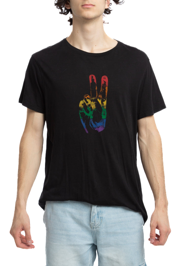 Playera John Varvatos U.S.A negro, vista frontal – ClosetRehab