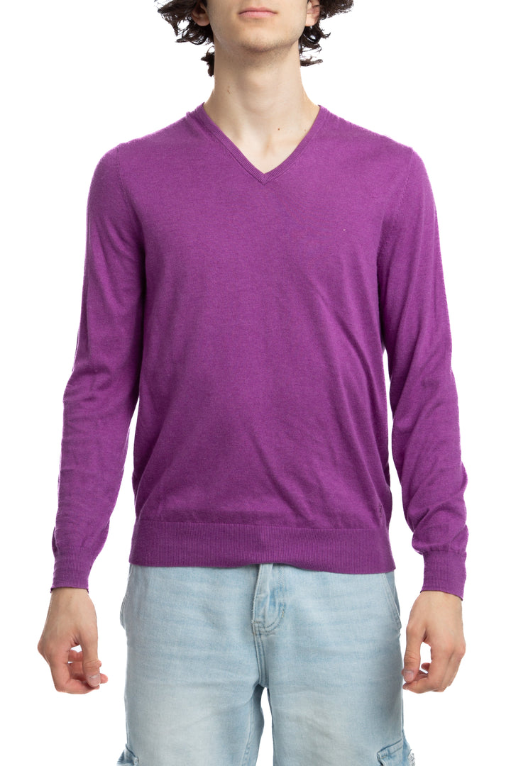 Suéter Massimo Dutti morado, vista frontal – ClosetRehab
