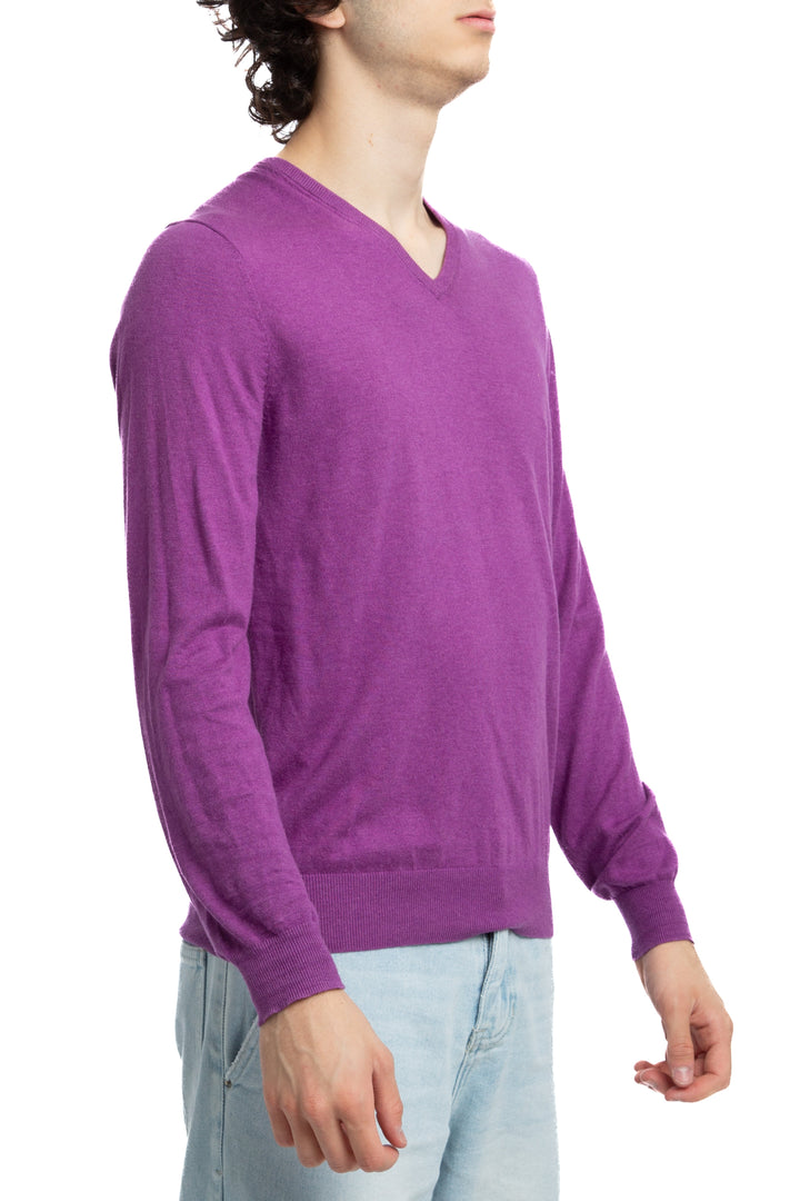 Suéter Massimo Dutti morado, vista posterior – ClosetRehab