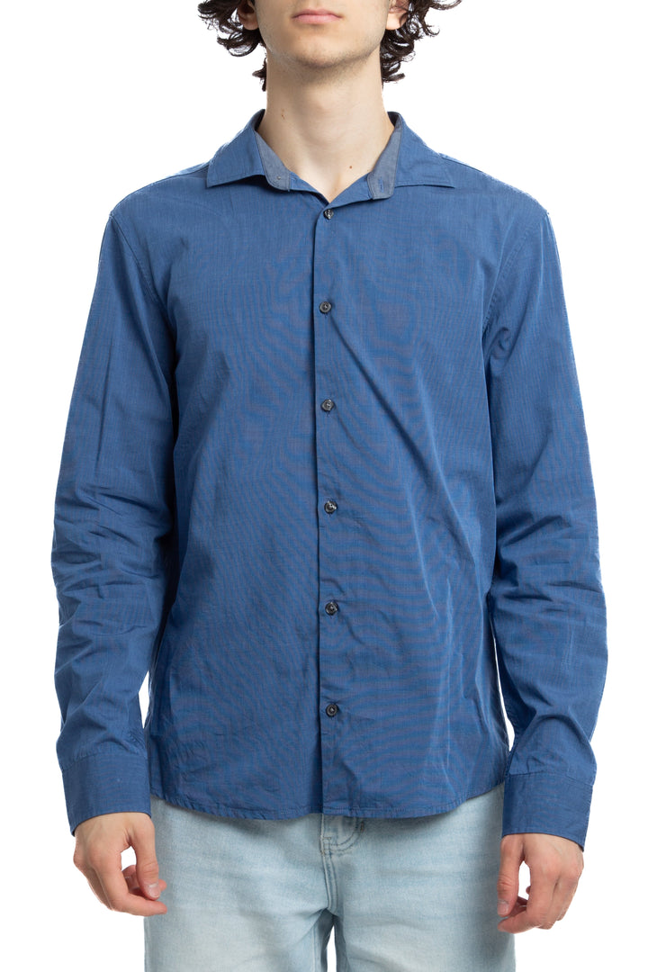 Camisa Michael Kors azul, vista frontal – ClosetRehab
